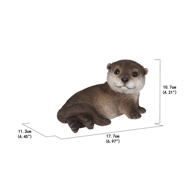 Hi-Line Gift Ltd. Otter Laying Back Statue & Reviews | Wayfair